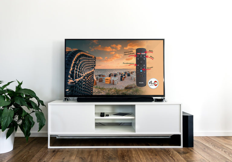 Fernseher Agentur am Meer